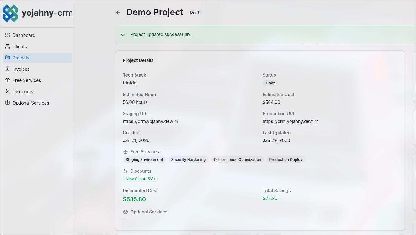 Yojahny CRM - Screenshot 4